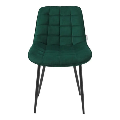 2 Pcs Velvet Upholstered Dining Chairs with Metal Legs for Living Room, Garden, Kitchen, Bedroom