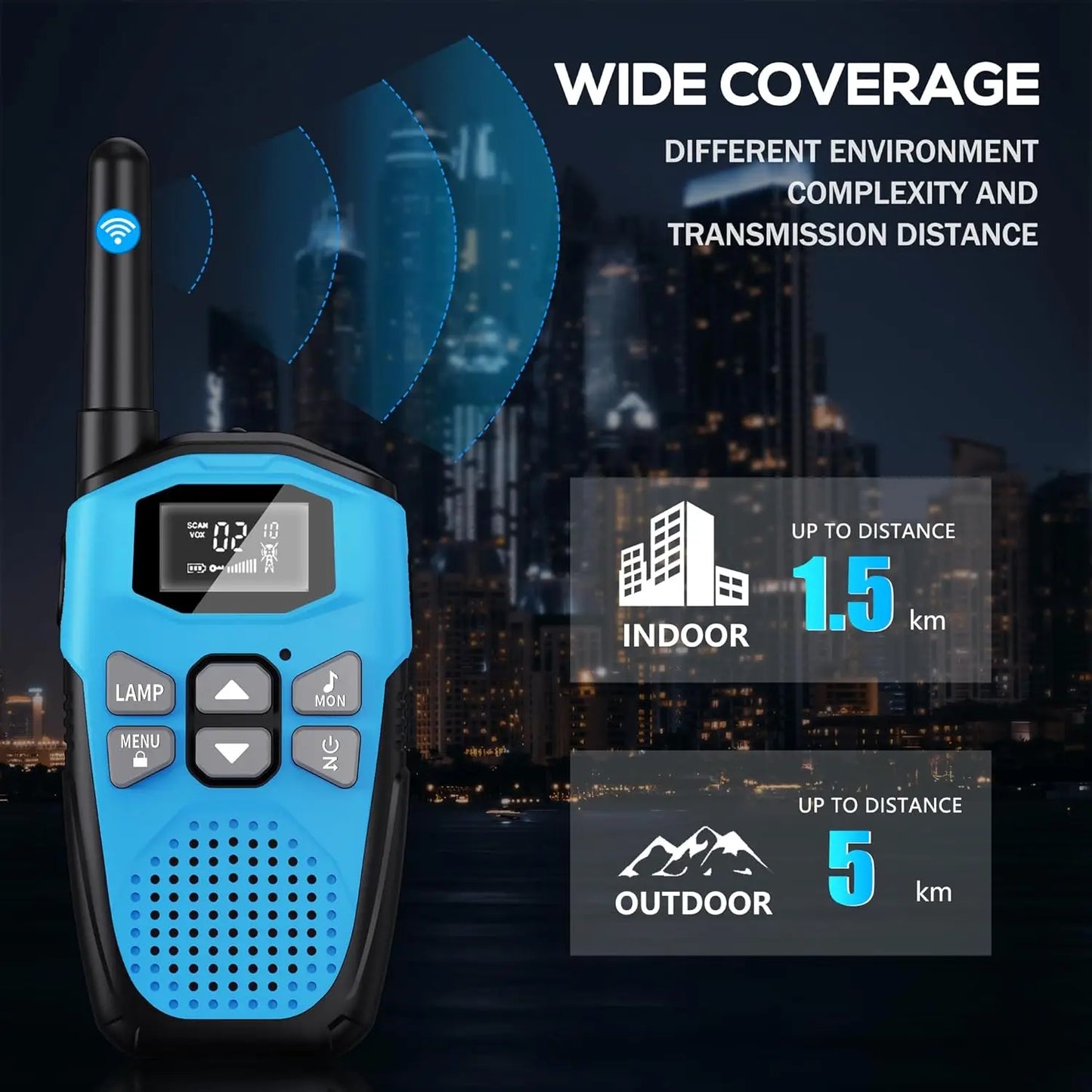 Walkie Talkies for Adults/Kids 3Pack,Built-In Li-Ion Battery,16 Channels Radio