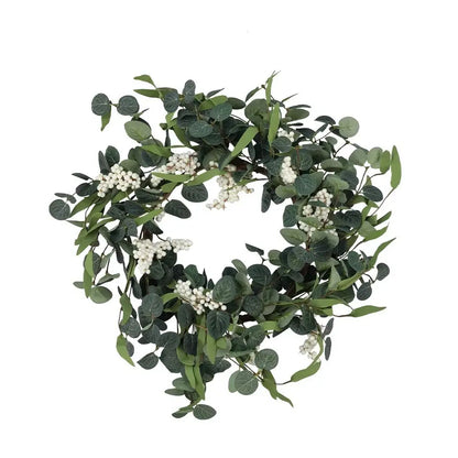55CM Artificial Topiary Wreath Eucalyptus Leaf Door Decor
