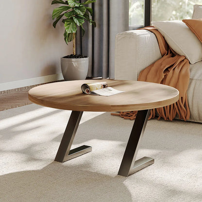 Livingandhome Height Metal Table Legs Furniture Accessories Anti-slip Black Iron Table Leg Round Metal Table Legs