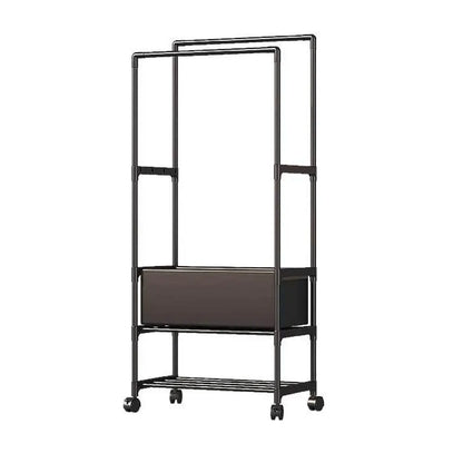 Voltsify Double Rod Metal Clothes Rack on Wheels