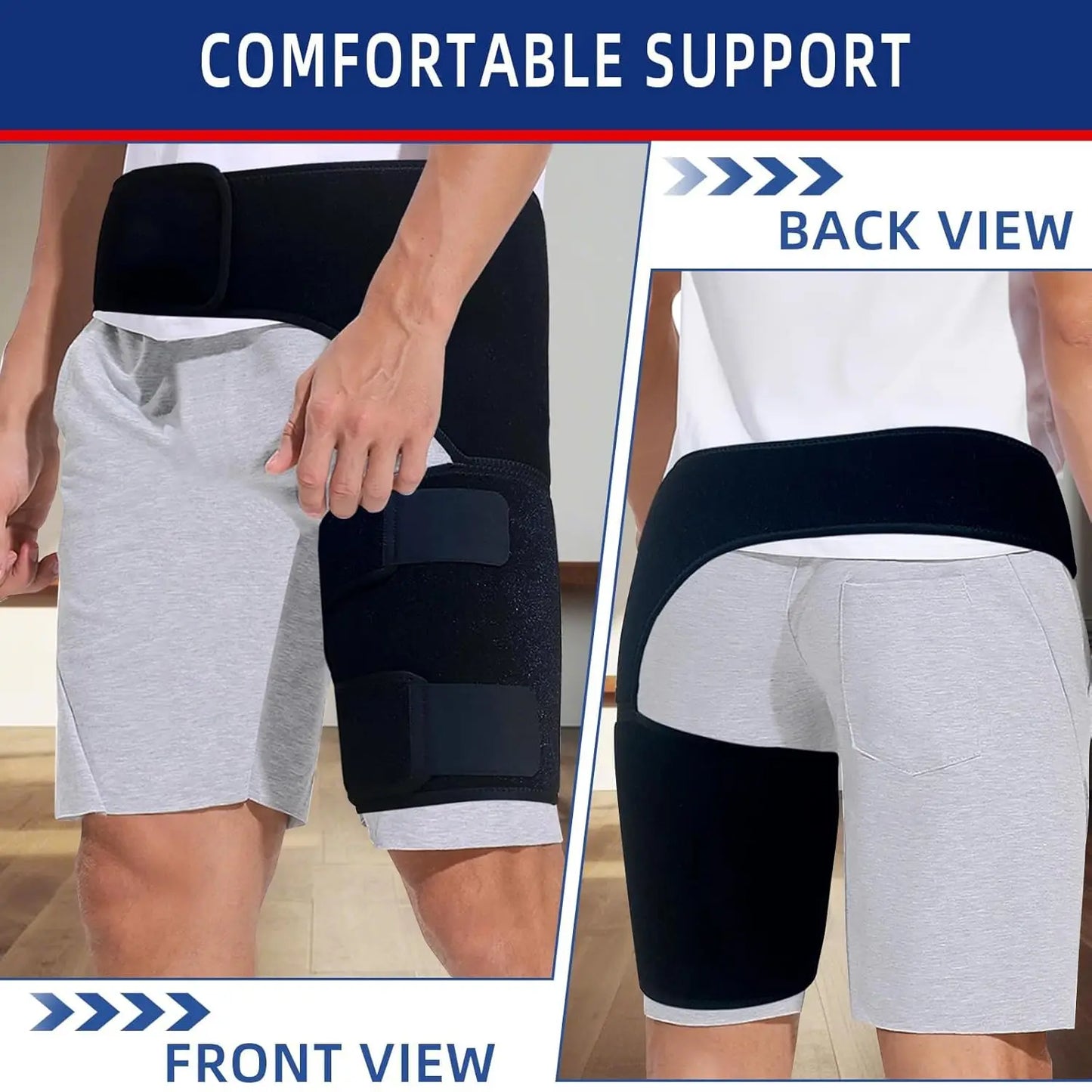 VKWE Hip Brace Hip Support for Men and Women,Thigh Support Groin Brace Sciatic