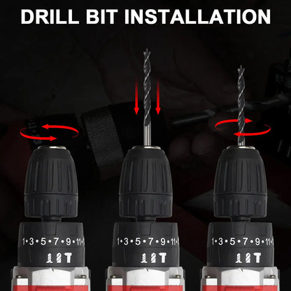 21V Cordless Impact Drill Electric Screwdriver Electric Hammer Drill Mini Wireless Hand Drill  Home DIY Electric Power Tools