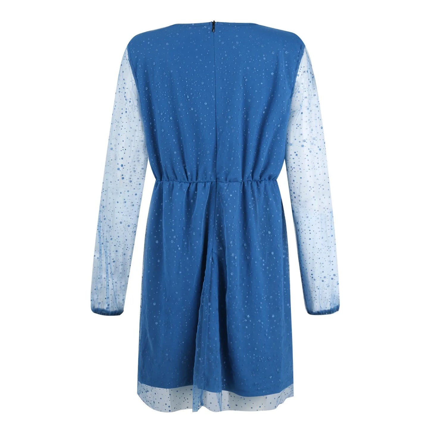 Sexy V-Neck Lace Slim Ruffles Dress