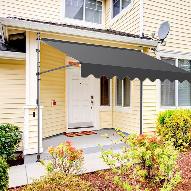 Folding Telescopic Canopy , Awning Roof Balcony Courtyard Household Rainproof