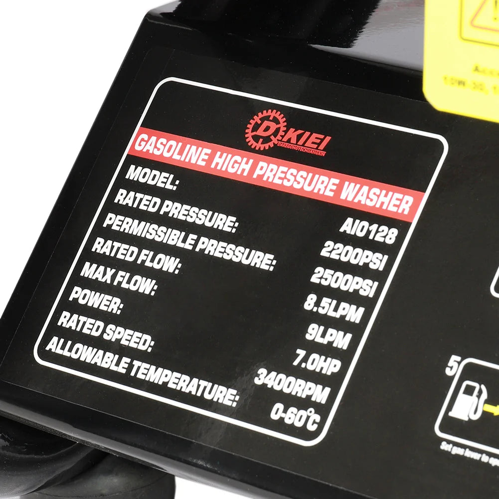 7 HP Petrol High Pressure Washer Engine Cleaner