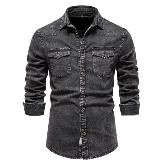 AIOPESON Denim Shirts