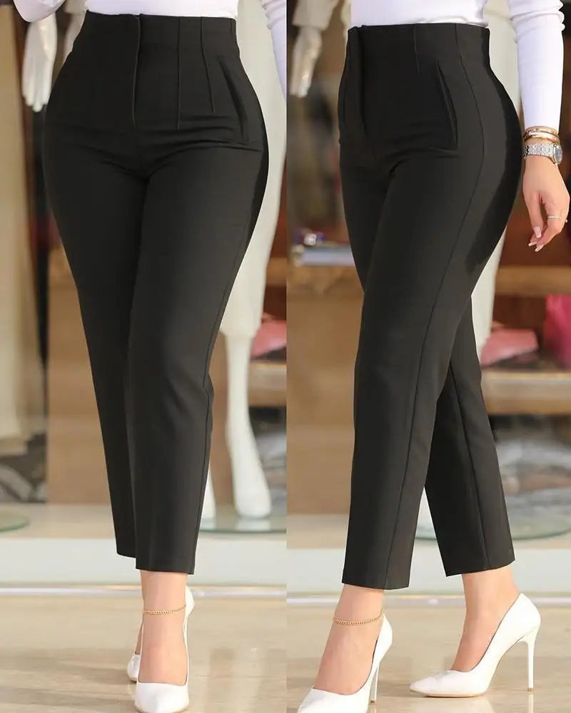Women Office Wear High Waist Pants for Women Formal Pants