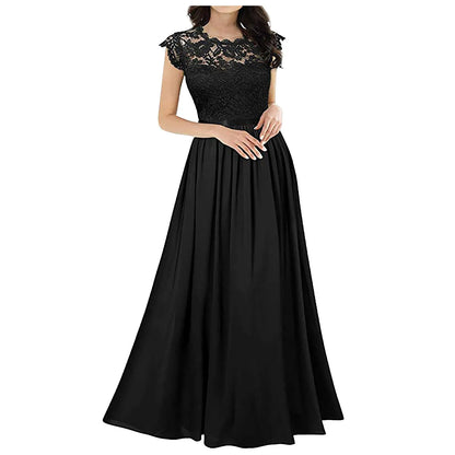Lady Casual Lace Sleevesless Maxi Dress
