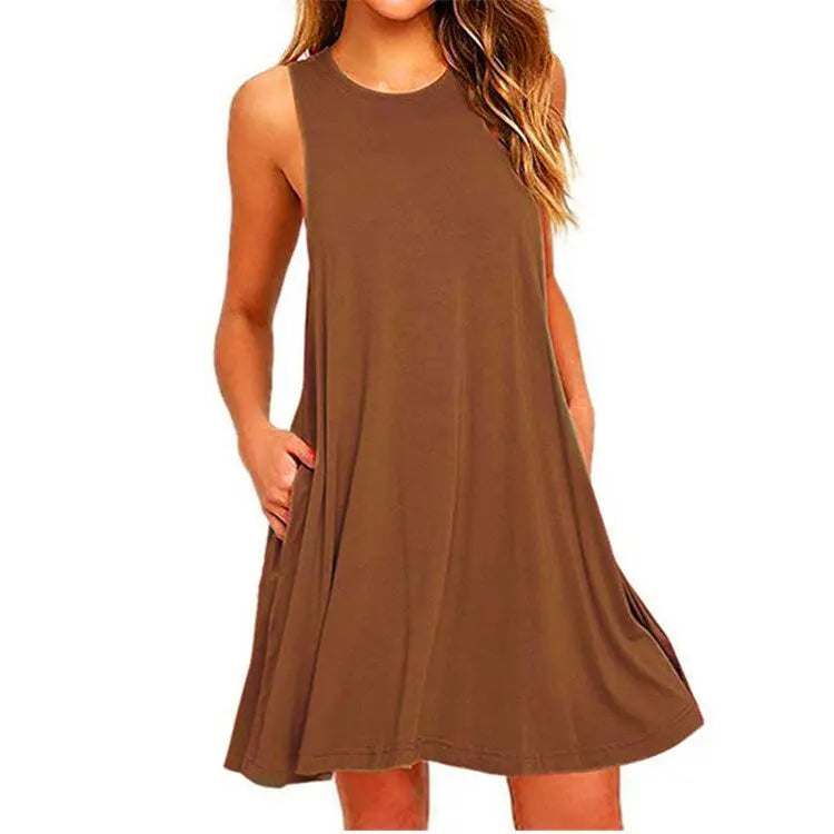 Women's Summer Casual Swing T-Shirt Dresses