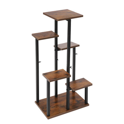 Plant Stand Large Multi-Tier Metal Wooden Flower Pots Shelf Plant Display Corner Stand for Patio Garden Living Room Balcony