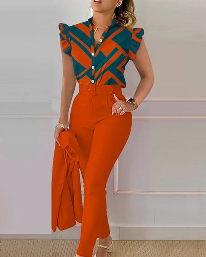 Elegant Women Two Piece Set Suits