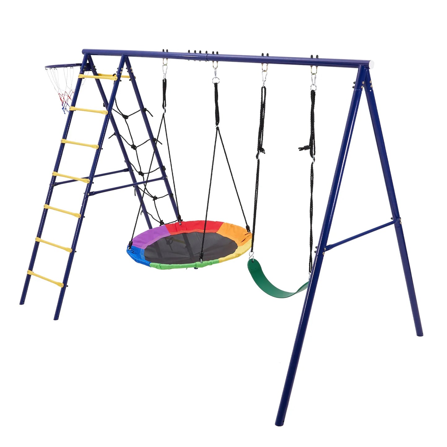 4-in-1 Outdoor Kid Swing Playset for Garden, Indoor, Outdoor Play Easy to Assemble & Store