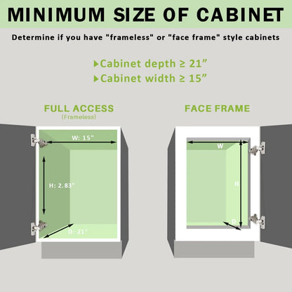 Pull Out Cabinet Organiser, Heavy Duty Slide Out Food Cupboard Shelf for Home, Kitchen, Bathroom, 14 inches W x 21 inches D