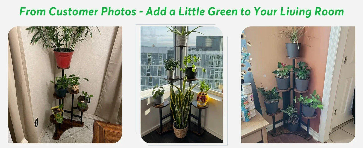 Corner Plant Stand Indoor, 6 Tiered Plant Shelf Flower Stand, Tall Multiple Potted Plant Holder