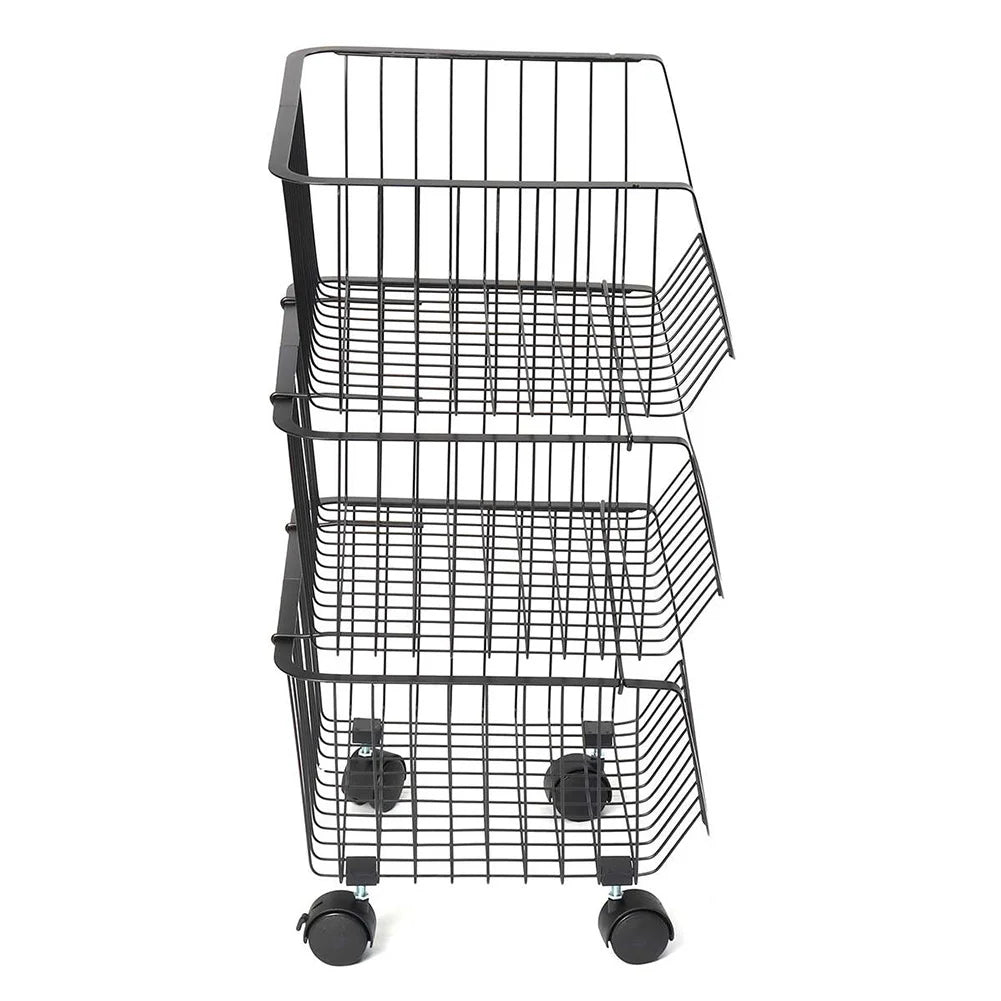 3 Tier Iron Wire Fruit Vegetable Basket Storage Unit