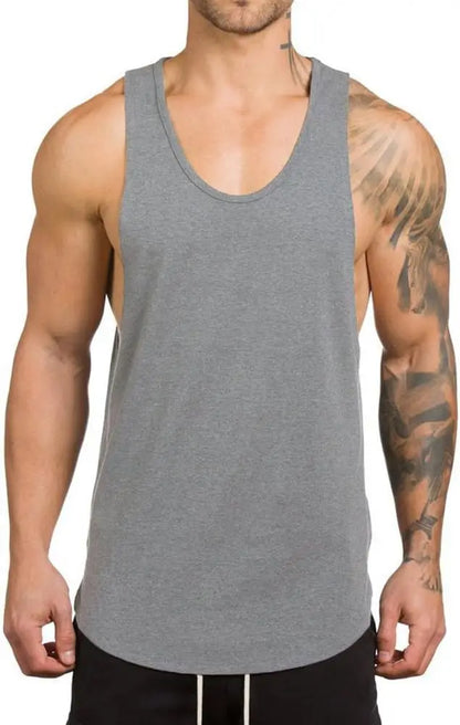 Men's Muscle Gym Workout Stringer Tank Topsdybuilding Fitness T-Shirts T01
