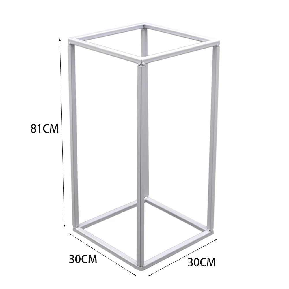 White/Gold Column Flower Stand for Wedding Decoration