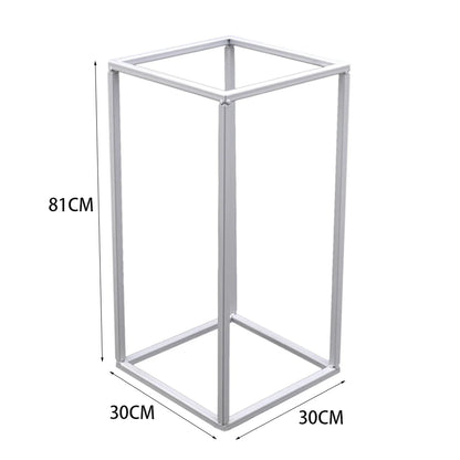White/Gold Column Flower Stand for Wedding Decoration