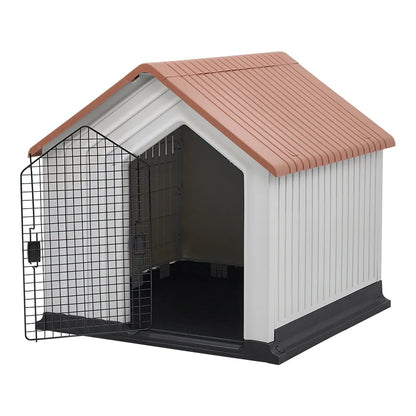 Orange Small Waterproof Plastic Dog House Pet Kennel
