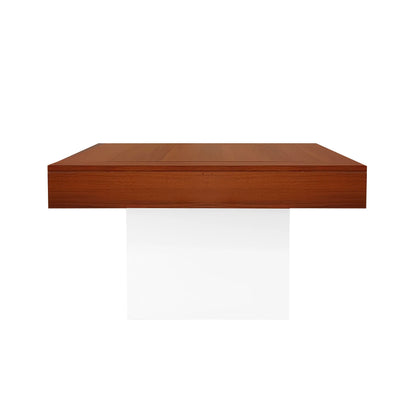 70W *70D*40H cm Coffee Table - Square Wooden Center Table, LED Lights, APP Control, Easy to Clean