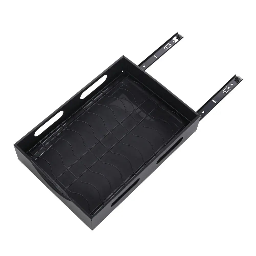 Black Steel Cabinet Pull Out Bowl Rack