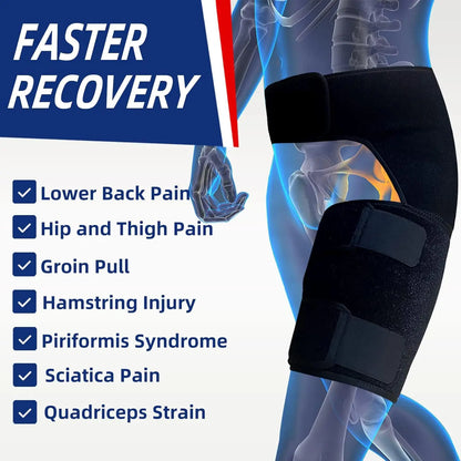 VKWE Hip Brace Hip Support for Men and Women,Thigh Support Groin Brace Sciatic