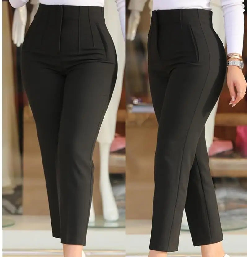 Women Office Wear High Waist Pants for Women Formal Pants