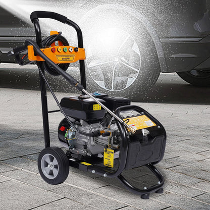 7.5Hp High Pressure Gasoline Washing Machine Petrol Pressure Washer with Gun Hose Nozzles Ohv 420CC 2465 Psi /170 Bar