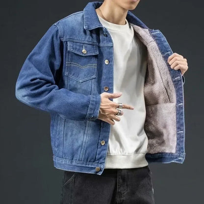 Denim Cotton Coat Fleece Lining