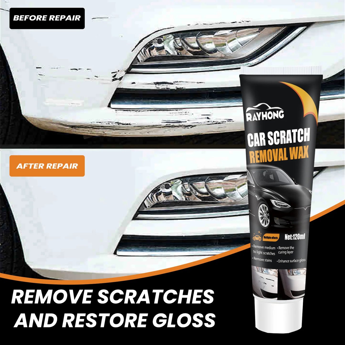 Professional Car Repair Scratch Silicone Free Remover Paste UK
