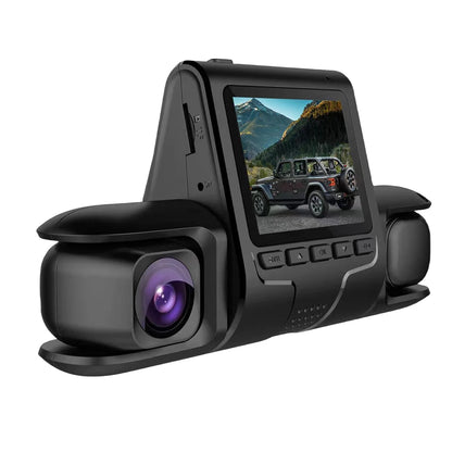 3 Lens Car DVR Dash Cam HD 1080P Dash Camera G-Sensor Auto Video Recorder 24H Parking Monitoring Dashcam Car Front Rear Camera