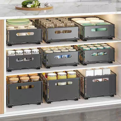 Pull Out Cabinet Organizer Shelf Kitchen Cabinet Cutlery Seasoning Bottle Spice Storage Rack Carbon Steel Slide Out Shelf