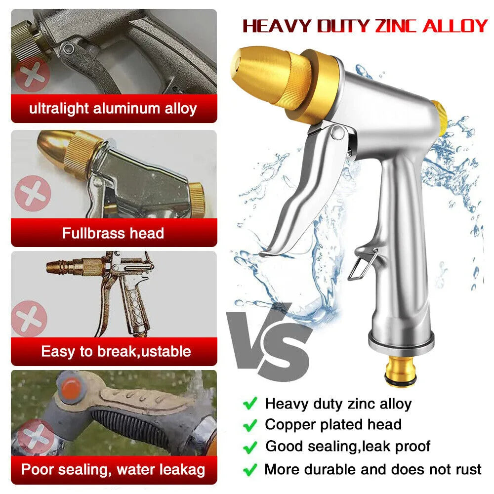 High Pressure metal Garden Water Spray Gardening Sprayer Water Hose Jet Household Lawn Car Washing Guns Yard Watering Sprinkle