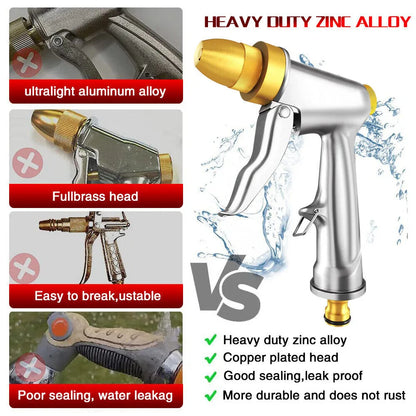 High Pressure metal Garden Water Spray Gardening Sprayer Water Hose Jet Household Lawn Car Washing Guns Yard Watering Sprinkle