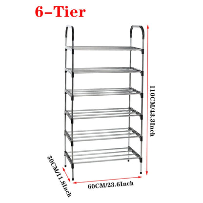 6 Tier Metal Shoe Rack Shoe Storage Stand Organiser Hot Sale