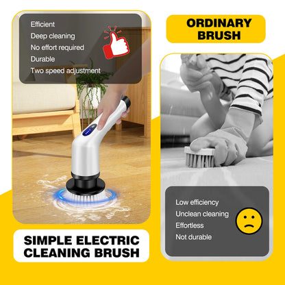DayPlus Cordless Electric Brush Multi-functional Automatic Hand-held Electric Cleaning Brush Bathroom Toilet Floor Toilet 3 Head