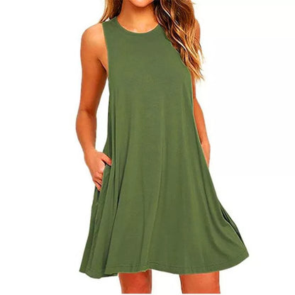 Women's Summer Casual Swing T-Shirt Dresses