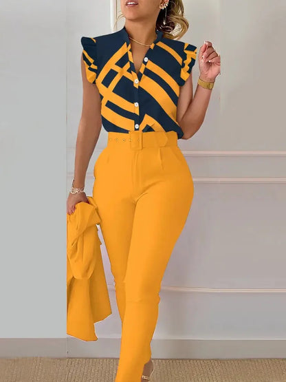Elegant Women Two Piece Set Suits
