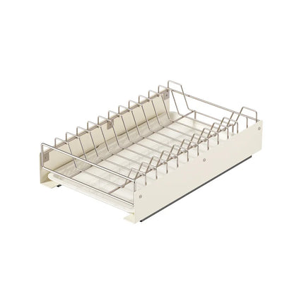 Drain Pull Out Dish Racks Slideable Stainless Steel Bowl Rack Cabinet Tray Storage Holder Kitchen Basket Plate Drain Shelf Rack