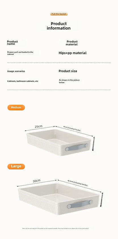 Kitchen Storage Rack with Slide Rails Pull Out Cabinet Organizer Drawer Storage Tray Spice Jars Storage Rack Kitchen