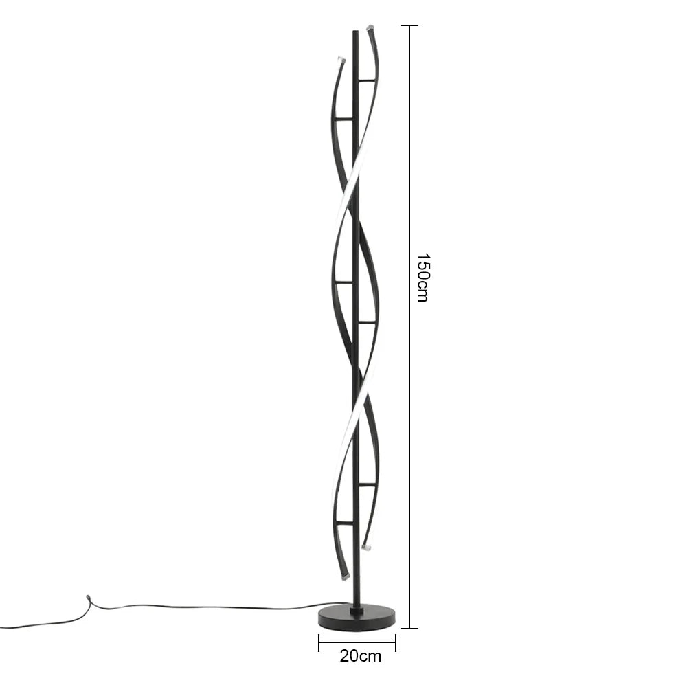 Black 60W Modern LED Floor Lamp for Living Room