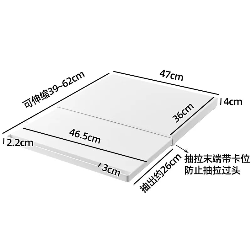 Microwave Storage Rack Bottom Retractable Bracket Drawer Oven Push Pull Divider Kitchen Cook Tray Table Plate Pot Holder