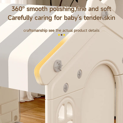 Kids Plastic Playhouse for Indoor Outdoor, Portable Game Cottage with Curtain, Gift Playhouse for Kids