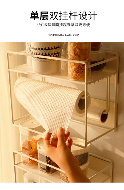 Magnetic Spice Rack Refrigerator Kitchen No Drill Hanging Multi Layer Storage Organizer Pull Out Side Mount Shelf