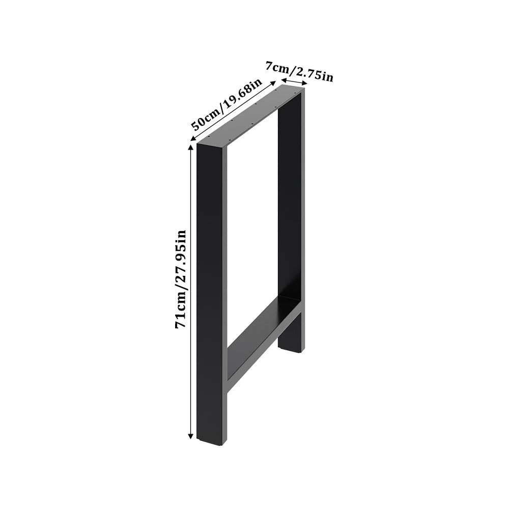 Livingandhome Height Metal Table Legs Furniture Accessories Anti-slip Black Iron Table Leg Round Metal Table Legs