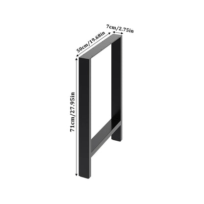 Livingandhome Height Metal Table Legs Furniture Accessories Anti-slip Black Iron Table Leg Round Metal Table Legs