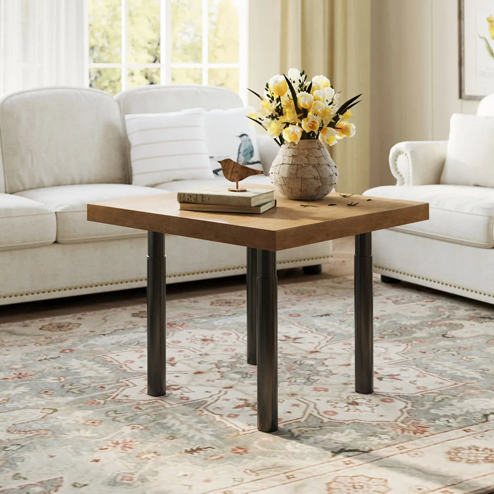 Livingandhome Height Metal Table Legs Furniture Accessories Anti-slip Black Iron Table Leg Round Metal Table Legs