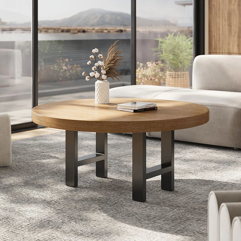 Livingandhome Height Metal Table Legs Furniture Accessories Anti-slip Black Iron Table Leg Round Metal Table Legs