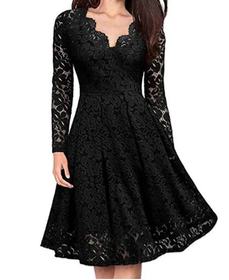 Women Lace A-Line Dress